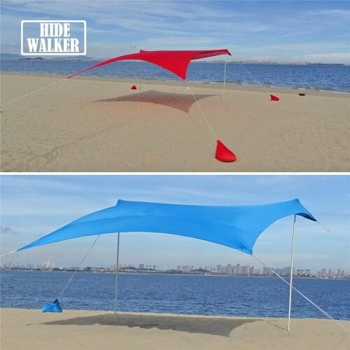 Beach Tent Set Beach Sun Shelter Kit Multifunction Outdoor Camping Awning Sunproof Canopy Sunshade for Seaside Vacation for 3~4