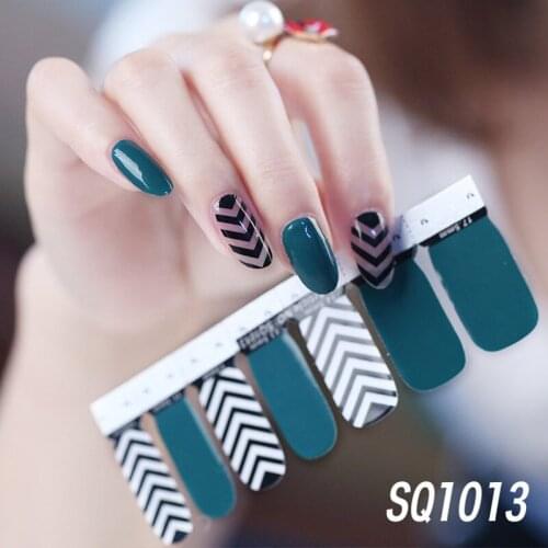 14Tips/Sheet Fashion Nail Art Decals SQ Sticker Korean Style Lines Collection Design Adhesive Manicure Nail Stickers Party Decor