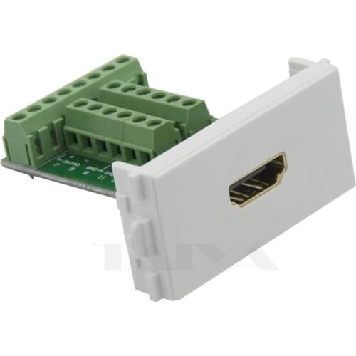HDMI multimedia connector Wall plate with screw connection