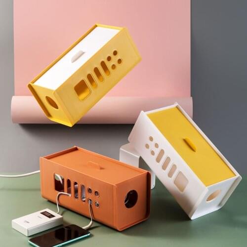 Nordic Desktop Socket Storage Box Cable Management Box Plug-In Shielding Box Power Cord Storage