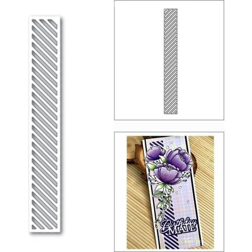 New 2021 Slim Dense Diagonal Line Metal Cutting Dies for DIY Scrapbooking and Card Making Decorative Embossing Craft No Stamps