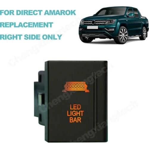 12V 3A Orange Led Light Bar Car Push Button Switch for VW Volkswagen Amarok OEM Replacement Wiring Set, Right Side