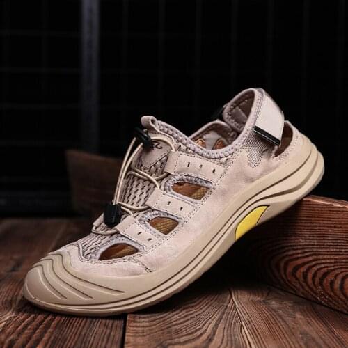 SHENCE Outdoor Sandals Casual Breath Men Tennis Sports Shoes Summer Comfort Roman Shoe Man Sneakers Hiking Shoes Plus Size 38-46