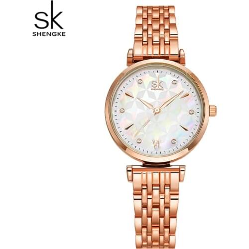 Shengke 2020 New Bracelet Luxury Women Watches Shell 32 mm Dial Japanese Quartz Movement 3 ATM Waterproof Zegarek Damski Gifts