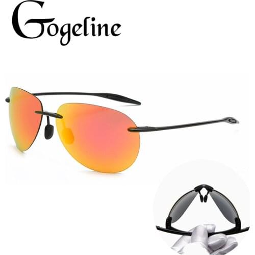 TR90 Rimless Aviation Polarized Sunglasses Men 2020 High Quality Square Brand Designer Sun Glasses for Women with Mirror Lens