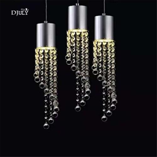 Contemporary Water Drop Crystal Pendant Light Modern Design Home Decor Hanging Lamp Living Room Kitchen Bar Led Lighting Fixture