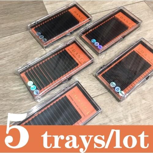 5 Trays/Lot Silk Eyelash Extension Individual Eyelashes Natural Premium Individual Flase Lashes For Russian Eyelash Extension
