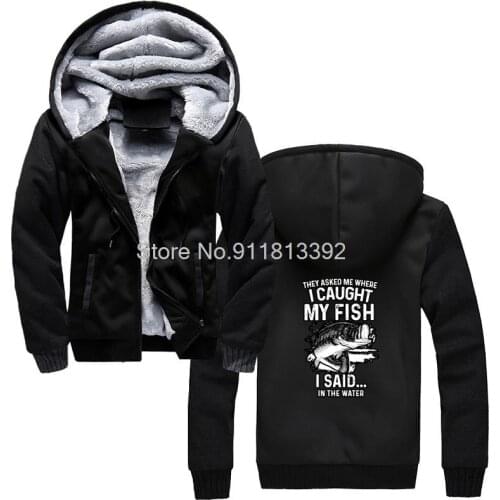Fishing - Water Women Hoodie Men Winter Thicken Keep Warm Hooded Hoodies Sweatshirt Streetwear