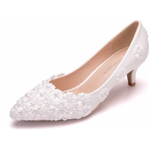 Early spring stiletto single shoes spring shoes 2021 new female small fragrance lace comfortable high heels