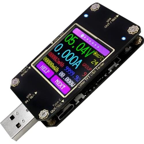 KKmoon Type C USB Tester with TFT LCD USB Voltmeter Ammeter Current Voltage Tester BT Connection APP Remote Control Multimeter