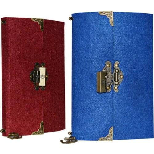 Vintage Felt Cover Notebook ,Blank Kraft Papers, 100 Sheets Refill Papers,Size 7.68x5.12 inch, TPN052