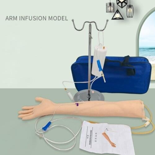 Intravenous Practice Arm Kit Phlebotomy Arm Kit with Infusion Stand Practice Arm for Phlebotomy IV Practice Arm Kits B2EA