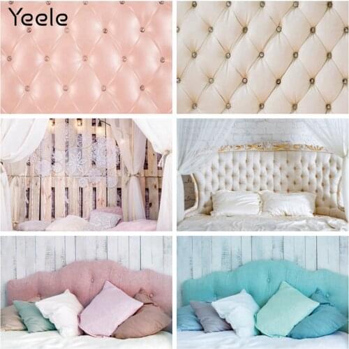 Yeele Bed Headboard Photography Backdrops Pillow Curtain Baby Room Portrait Photographic Background For Photo Studio Photophone