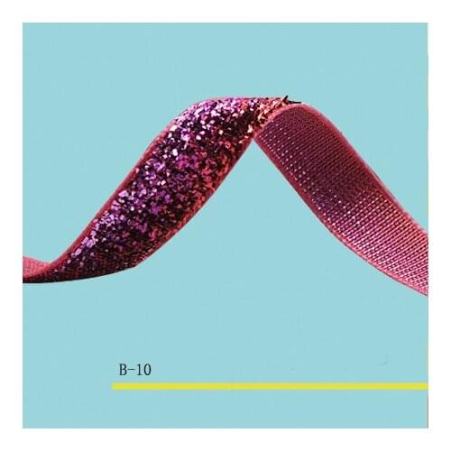 1.5inch Glitter Velvet Ribbon Scarlet/Pink Metallic Velvet Ribbon Sparkle Ribbon