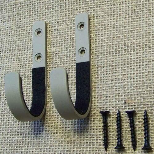 1 Pair Gun Wall Mount Storage Rack J-Hook Rifle Shot gun Hangers Set Anti-Scratch New Stainless steel gun rack hard Free Shippin