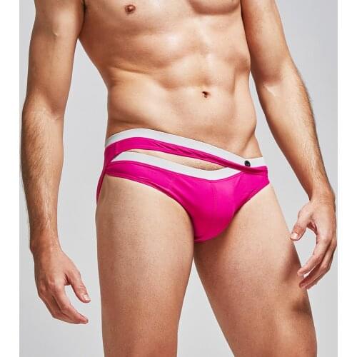 2020 Sexy Swimwear Men Swimming Trunks Hollow Gay Bikini Swimsuits Briefs Surffing Boxer Board Shorts Beachwear Maillot De Bain