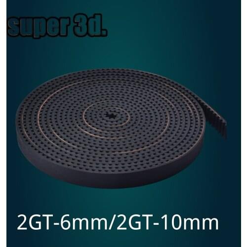 2GT belt synchronous belt GT2 open Timing belt Width 6MM 10MM wear resistant for Ender3 cr10 Anet 3D Printer parts