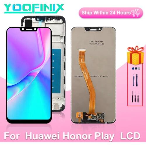 6.3" For Huawei Honor Play Display LCD Touch Screen Digitizer For Honor Play LCD COR-L29 COR-AL10 Display Replacement Parts