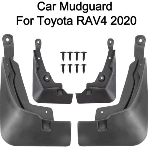 Mud Flaps PP Car Mudguards Durable for Toyota RAV4 2020 4 Piece/Set Scratch Resistant Anti Sludge Fender