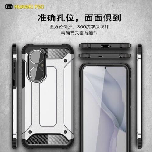 For Huawei P50 Phone Case Silicone Cover For Huawei P50 Case Shockproof Slim Tough Rubber Hybrid Armor Cover Case