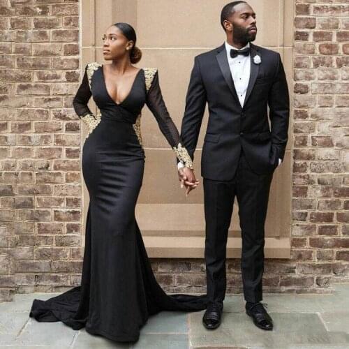 Black Men Suits for Wedding Suits Man Blazers Custom Made Groom Tuxedos 2Piece Coat Trousers Slim Fit Costume Homme Evening P