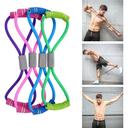 New Yoga Gym Fitness Resistance 8 Word Chest Expander Rubber Tubing Pull Rope Workout Muscle Elastic Bands For Sports Exercise i