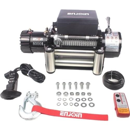XINQI 8000lbs 12v electric winch off road winch cable for 4x4 car with steel / synthetic rope winch cable