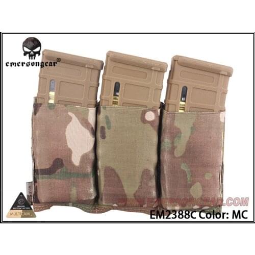 Emersongear Triple M4 Magazine Pouch Combat Molle Airsoft MAG Pouch Multicam EM2388C