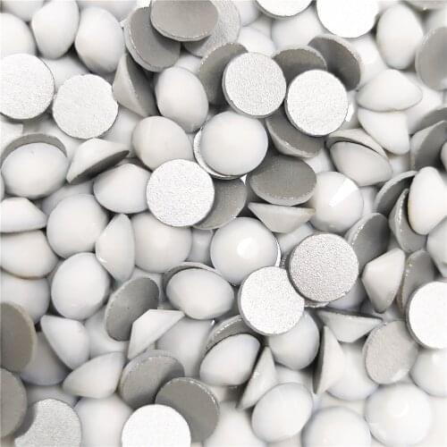 Porcelain White Non Hotfix Rhinestones top Quality Strass Multi Colors Glass Crystal stones for clothes nail art decorations
