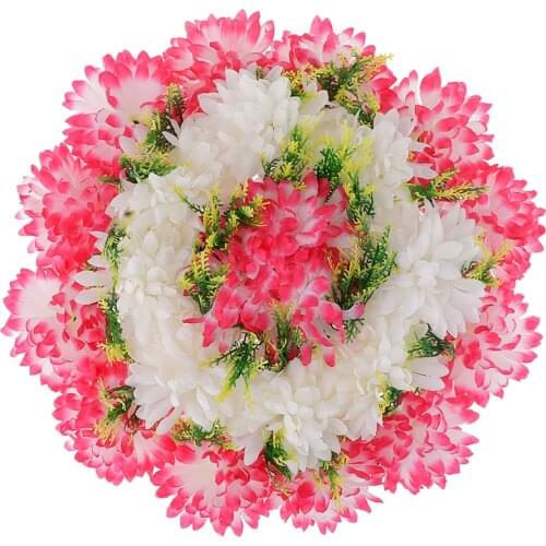 Artificial Silk Carnation Chrysanthemum Funeral Memorial Wreath Grave
