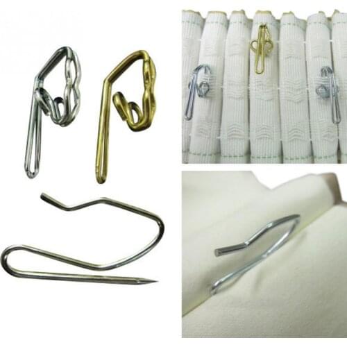 100 Pcs/Bag S Shape Design Curtain Hanging Ring Window metal Curtain Hook For Home Curtain tracks hung Hook