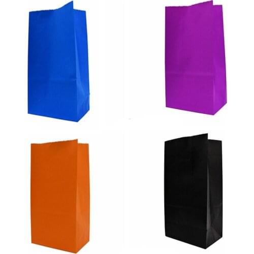 Party Favor Mini Bags Kraft Dot Paper Bag Candy Cookie Bread Nuts Bag for Biscuits Snack Baking Package Bag 9X6X18cm
