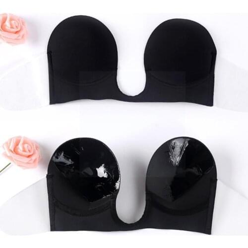 U Shape Reusable Silicone Nipple Cover Pads Chest Paste Up Stickers Adhesive Invisible Lift For Women Dress Push Breast Bra J2H6