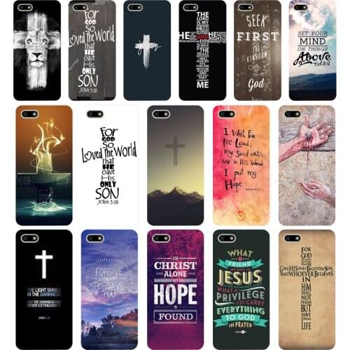 201H Christian Jesus The Cross Soft Silicone Tpu Cover Case for huawei Honor 7a pro 7x play case