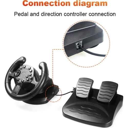2021 New Game Racing Steering Wheel For PS3/PC Vibration Joysticks Remote Controller Wheels Driving Gaming Handle