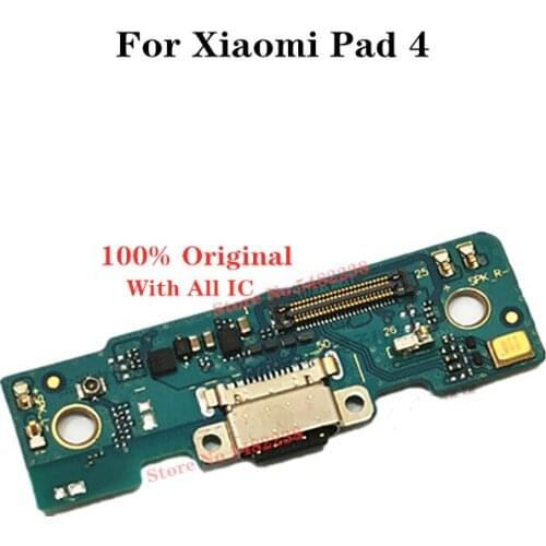 Original USB Charging Port Dock MIC Flex Cable For Xiaomi Pad 4 MI Pad4 Charge Plug With Microphone Board Connector Replacement