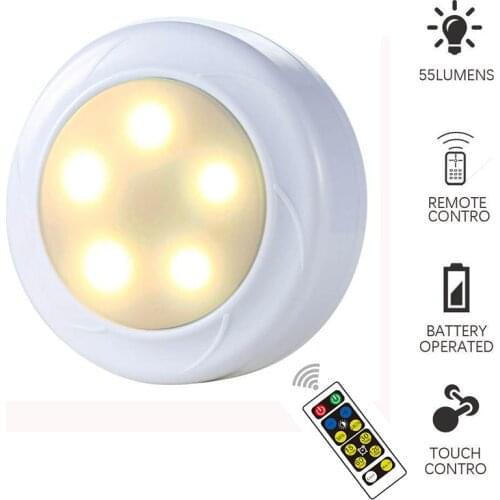 10 LEDs Under Cabinet Light remote control Dimmable Touch Sensor Warm/White for Indoor Close Wardrobe Kitchen Toilet Night Lamp
