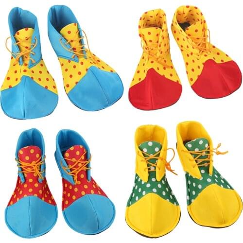 Halloween Holiday Clown Shoes Adult Kids Circus Clown Purim Carnival Costume Girls Fantasia Cosplay For Boys