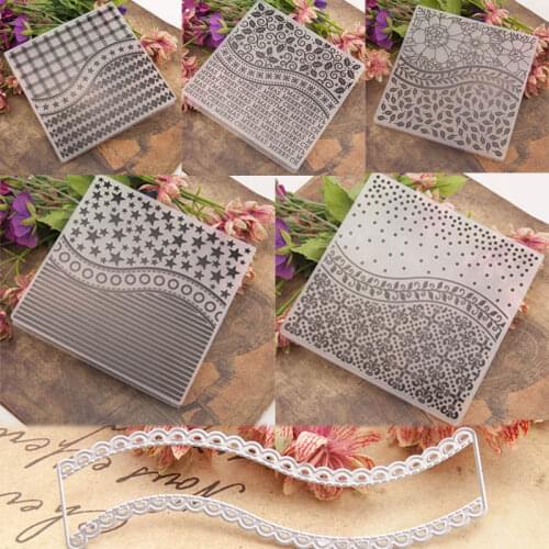 Transparent Stamps Metal Cutting Dies Stencil Plastic Embossing Folder Stencils Decor Crafts Cards Making Silicone Rubber