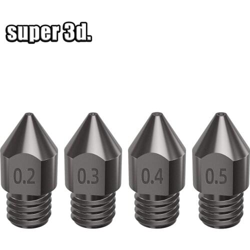 3D Printer MK7 MK8 Nozzle Hardened Steel Top quality for Ender 3 CR-10 anet 1.75mm M6 HOTEND Extruder parts