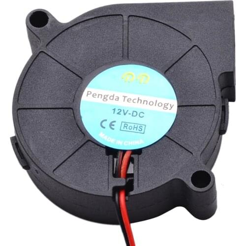 1pc 12V/24V DC Radial Cooling Blow Fan 50mm Hot End Extruder 5000RPM For 3D Printer Parts