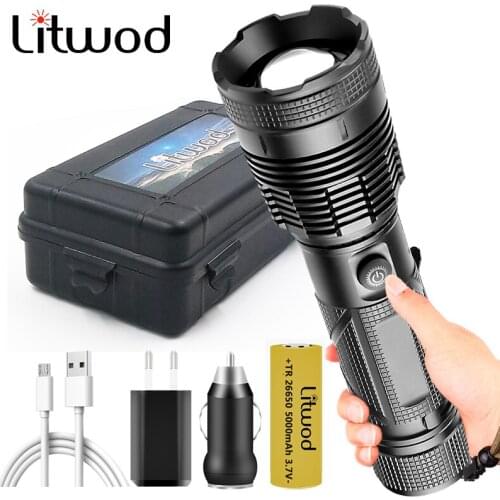 XHP90.2 4-core High Quality Tactical Led Flashlight Usb Rechargeable Powerbank 18650 26650 Battery Torch Zoomable Lantern 40W