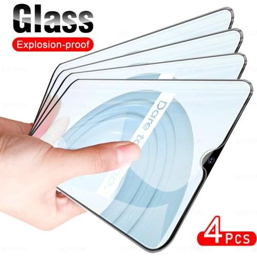 4Pcs Full Cover Protective Glass For OPPO Realme C21Y 2021 Phone Screen Protector Glasses Film For Realmy Realmi C 21Y 21 Y 6.5"