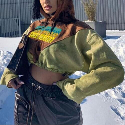 SEASONS Hoodie Sweatshirt Women Fall High Street Bandage Drawstring Casual Wear Hipster Long Sleeve Female Streetwear ASHO83857