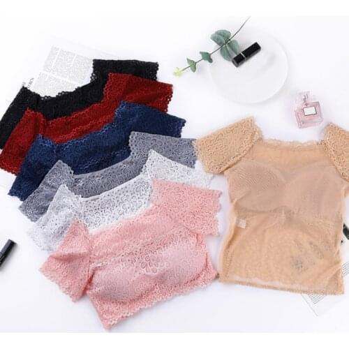 Women Sexy Mesh Beauty Back Long Vest 2019 New Fashion Lace Bras Summer Tank Tops Female Bras