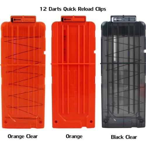 12-Dart Bullet Quick Reload Clips Magazine Cartridge for Play Nerf n-Strike Elite Blaster Hunting CS BB Sports