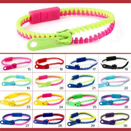 12pcs Friendship Fidget Zipper Bracelets 7.5 Inches Sensory Toys Bulk Set 23GD
