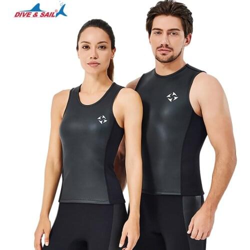 2MM Men Women Neoprene Smooth Skin Diving Vest Swimming Snorkeling Beach Soft Elastic Force Swim Water Skiing Rafting Vest