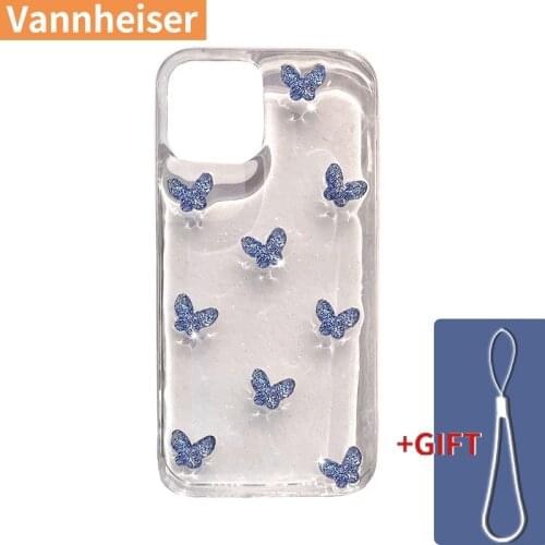 2021 Luxury Bling Glitter Lanyard Phone Case iphone 11 12 Mini Pro Max XS X XR 7 8 Plus SE 2020 Strap Silicone Transparent Cover