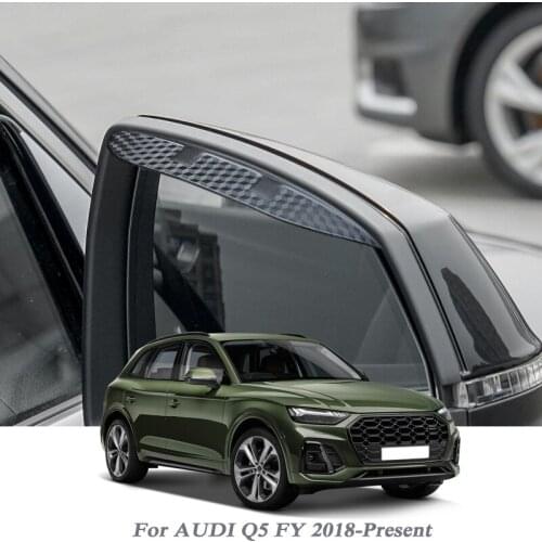 Car Rearview Mirror Rain Eyebrow Auto Shield Snow Guard Sun Side Visor Shade Protector For Audi Q5 FY 2018-Present Car Accessory